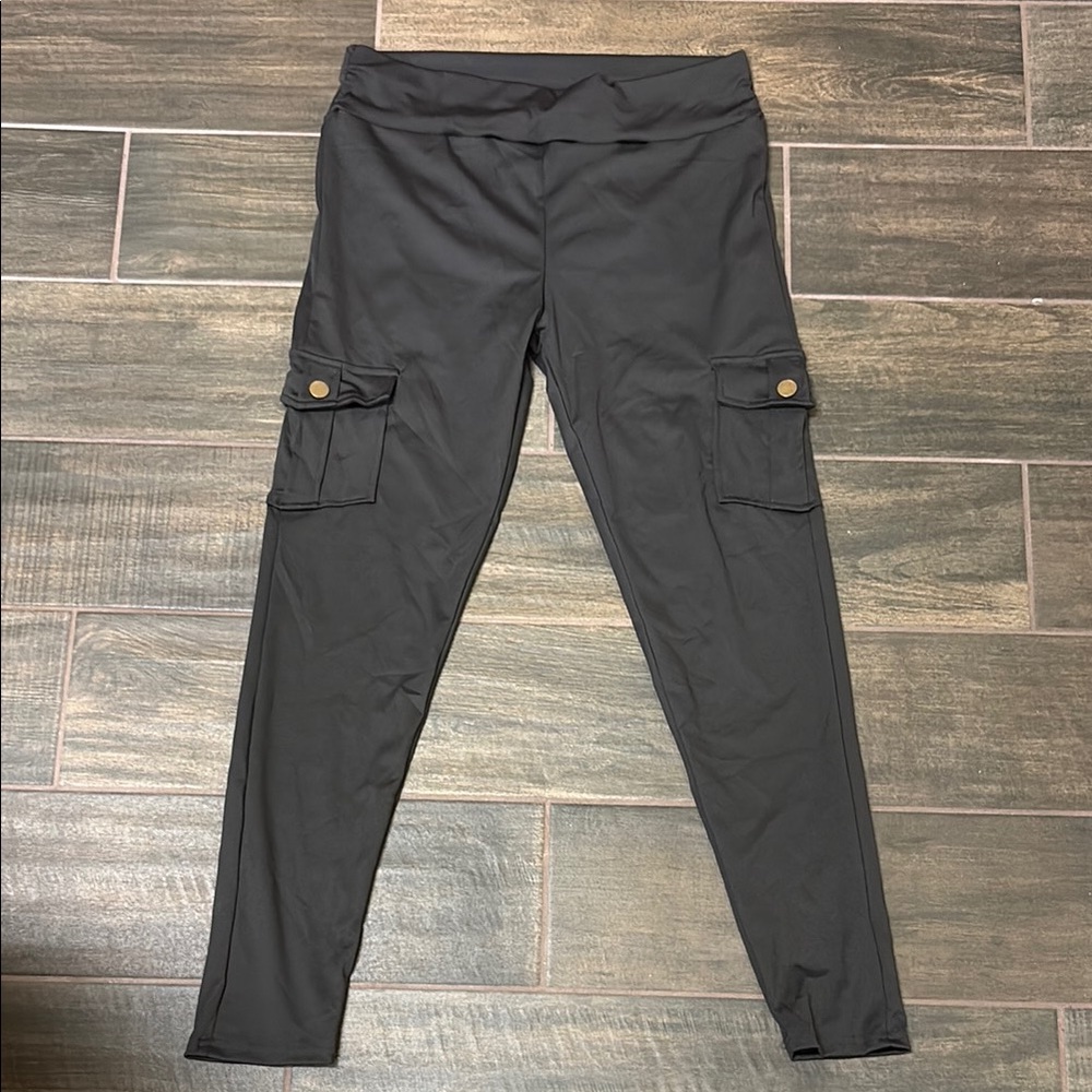 Black Slim-Fit Leggings with Technical Fabric